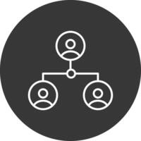 réseau ligne inversé icône conception vecteur