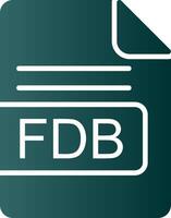 fdb fichier format glyphe pente icône vecteur