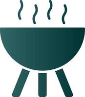 un barbecue gril glyphe pente icône vecteur
