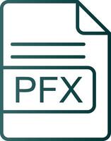 pfx fichier format ligne pente icône vecteur