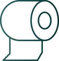 icône de dégradé de ligne de papier toilette vecteur