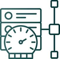 icône de dégradé de ligne de performance vecteur