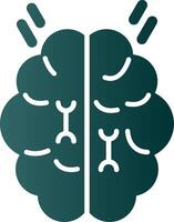 icône de gradient de glyphe de remue-méninges vecteur