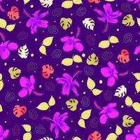hibiscus décoratif shoeblackplant image de motif de surface assortie. conçu pour les vêtements portables, la décoration de salon, la peinture murale intérieure et la tapisserie d'ameublement comme le couvre-lit, le divan, la tasse, le tapis, la tapisserie, etc. vecteur