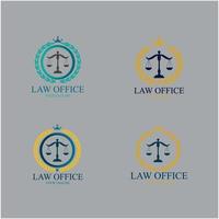 conception de modèle de logo de loi de justice vecteur illsutration