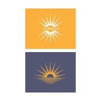 conception de modèle de logo soleil vector illustration icône