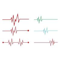 modèle de vecteur d'impulsion de pouls médical de santé de conception d'art