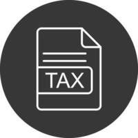 impôt fichier format ligne inversé icône conception vecteur