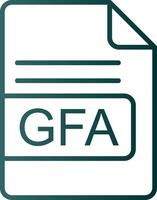 gfa fichier format ligne pente icône vecteur