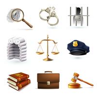law legal set d&#39;icônes