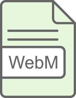 webm fichier format fillay icône conception vecteur