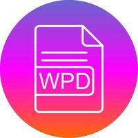 wpd fichier format ligne pente cercle icône vecteur