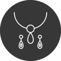 bijoux ligne inversé icône conception vecteur