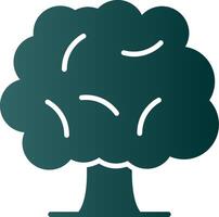 icône de dégradé de glyphe d'arbre vecteur