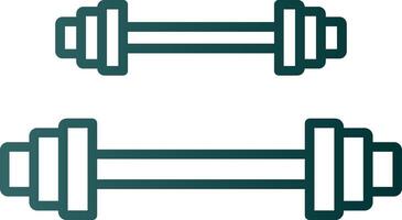 icône de dégradé de ligne d'haltérophilie vecteur