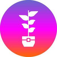 caoutchouc plante glyphe pente cercle icône conception vecteur