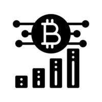 icône de bitcoin dans le style de glyphe. illustration vectorielle pour graphiste, site Web, application. vecteur