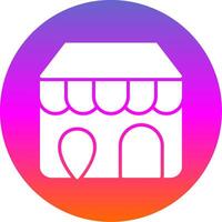 boutique localisateur glyphe pente cercle icône conception vecteur
