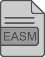 easm fichier format ligne rempli niveaux de gris icône conception vecteur