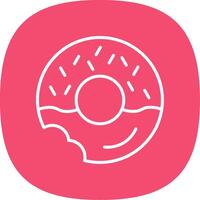 Donut ligne courbe icône conception vecteur
