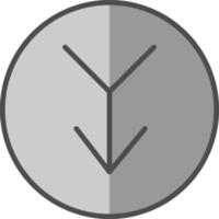 fusionner ligne rempli niveaux de gris icône conception vecteur