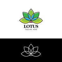 vecteur de conception de modèle de logo lotus