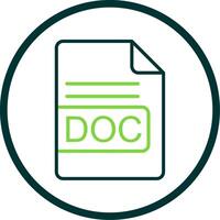doc fichier format ligne cercle icône conception vecteur