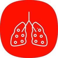 pneumologie ligne courbe icône conception vecteur