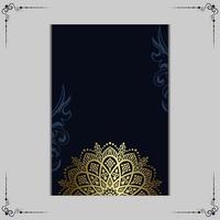 fond de mandala ornemental de luxe avec style de motif oriental islamique arabe vecteur