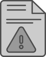 les documents ligne rempli niveaux de gris icône conception vecteur