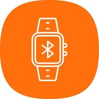 Bluetooth ligne courbe icône conception vecteur