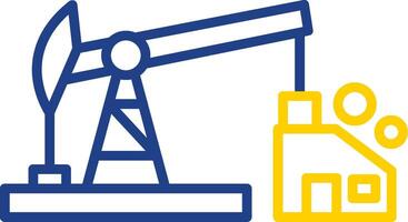 pétrole pompe ligne deux Couleur icône conception vecteur