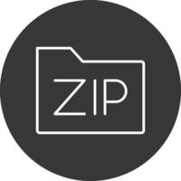 Zip *: français des dossiers ligne inversé icône conception vecteur