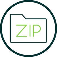 Zip *: français des dossiers ligne cercle icône conception vecteur
