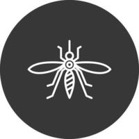 moustique ligne inversé icône conception vecteur