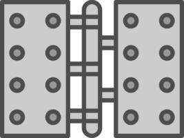 charnière ligne rempli niveaux de gris icône conception vecteur