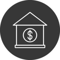 hypothèque prêt ligne inversé icône conception vecteur