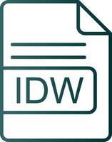 IDW fichier format ligne pente icône vecteur