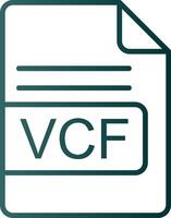 vcf fichier format ligne pente icône vecteur