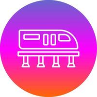 monorail ligne pente cercle icône vecteur