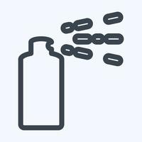 icône spray - style de ligne - illustration simple, trait modifiable. vecteur