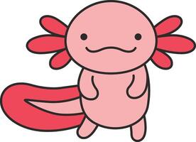 mignonne dessin animé axolotl illustration vecteur