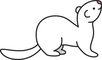 mignonne furet illustration vecteur