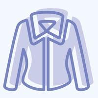 icon shirt-1 - style bicolore, illustration simple, trait modifiable vecteur