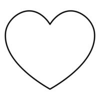 l'amour symbole. cœur ligne icône, contour logo illustration, isolé cœur sur une blanc Contexte vecteur