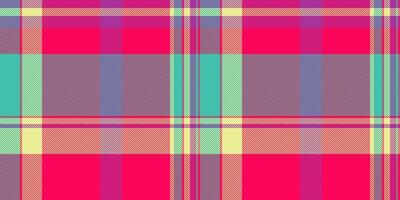 canapé textile tartan arrière-plan, couvrant texture vérifier transparent. vérification modèle en tissu plaid dans brillant et sarcelle couleurs. vecteur