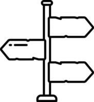route signe contour illustration vecteur