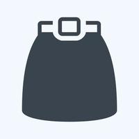 jupe d'icône-3 - style glyphe, illustration simple, trait modifiable vecteur
