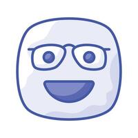 intello emoji icône conception, prêt pour prime utilisation vecteur