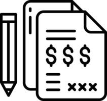 la finance document contour illustration vecteur